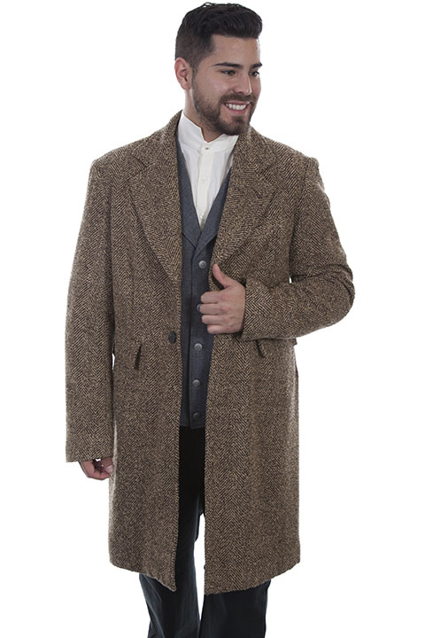 (image for) Herringbone pile coat